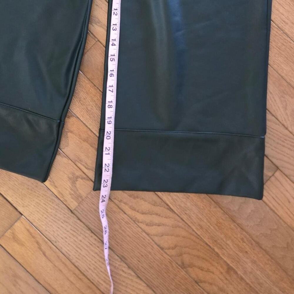 new whbm Black faux leather wide leg pants 4 - Picture 3 of 7